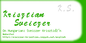 krisztian sveiczer business card